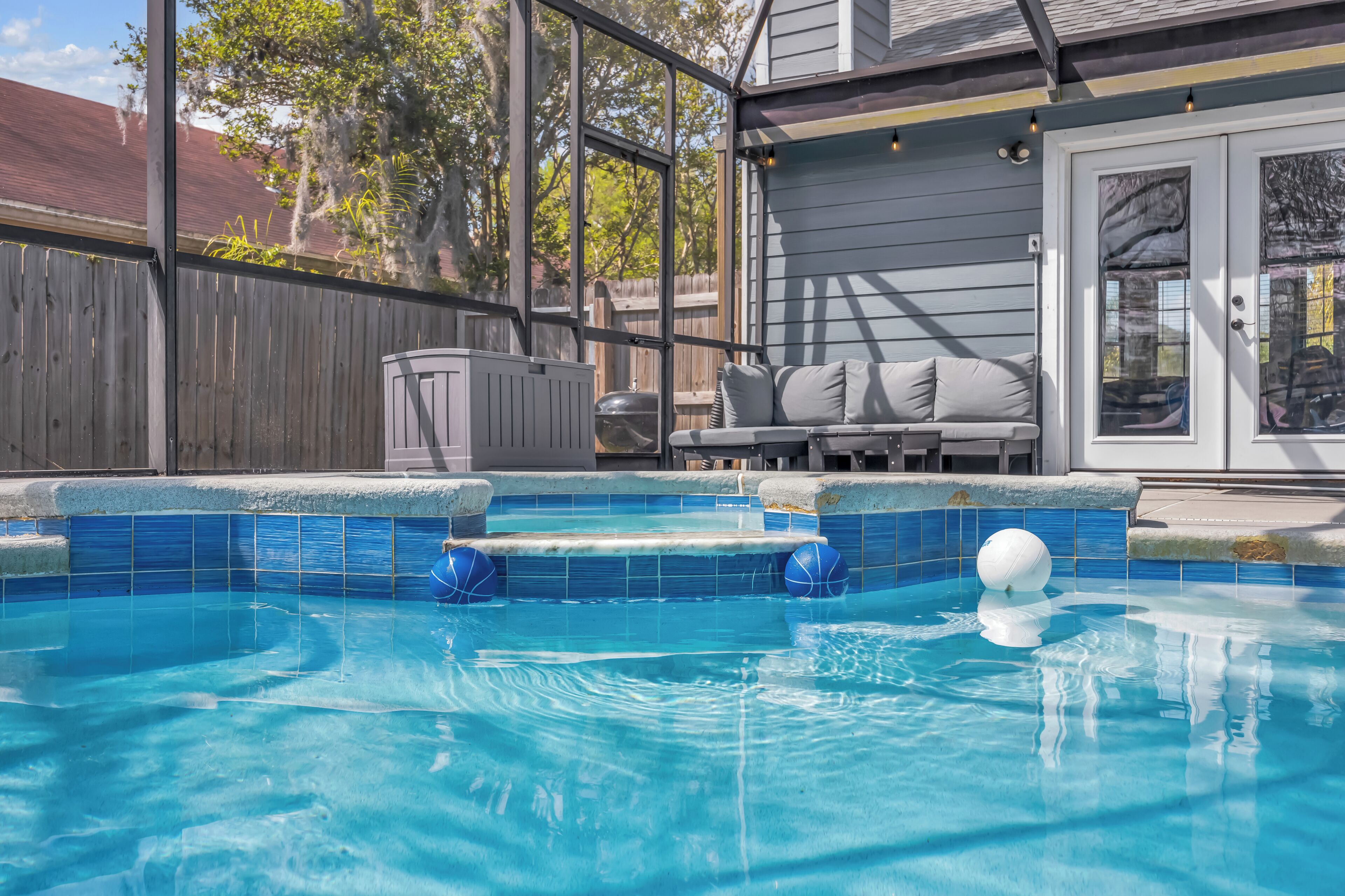 A heated pool