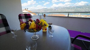 Outdoor dining - Apt Diana Vinjerac- Two bedroom apartment with best sea view balcony (Vinjerac)