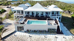 Exterior - Bali Style Luxury Beach Front Pool Home with Amazing Views. 5 BR, 5.5 baths (Great Guana Cay)