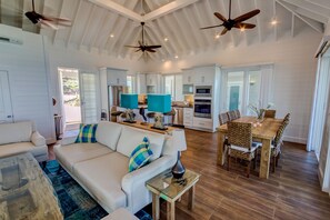 Smart TV, ping pong, books, music library