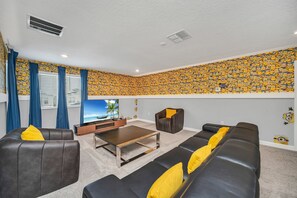 Smart TV, video games, foosball