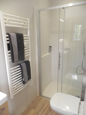 Baignoire, sèche-cheveux, papier toilette