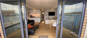 Houseboat Fjord Vineta with bio sauna and roof terrace in Barth