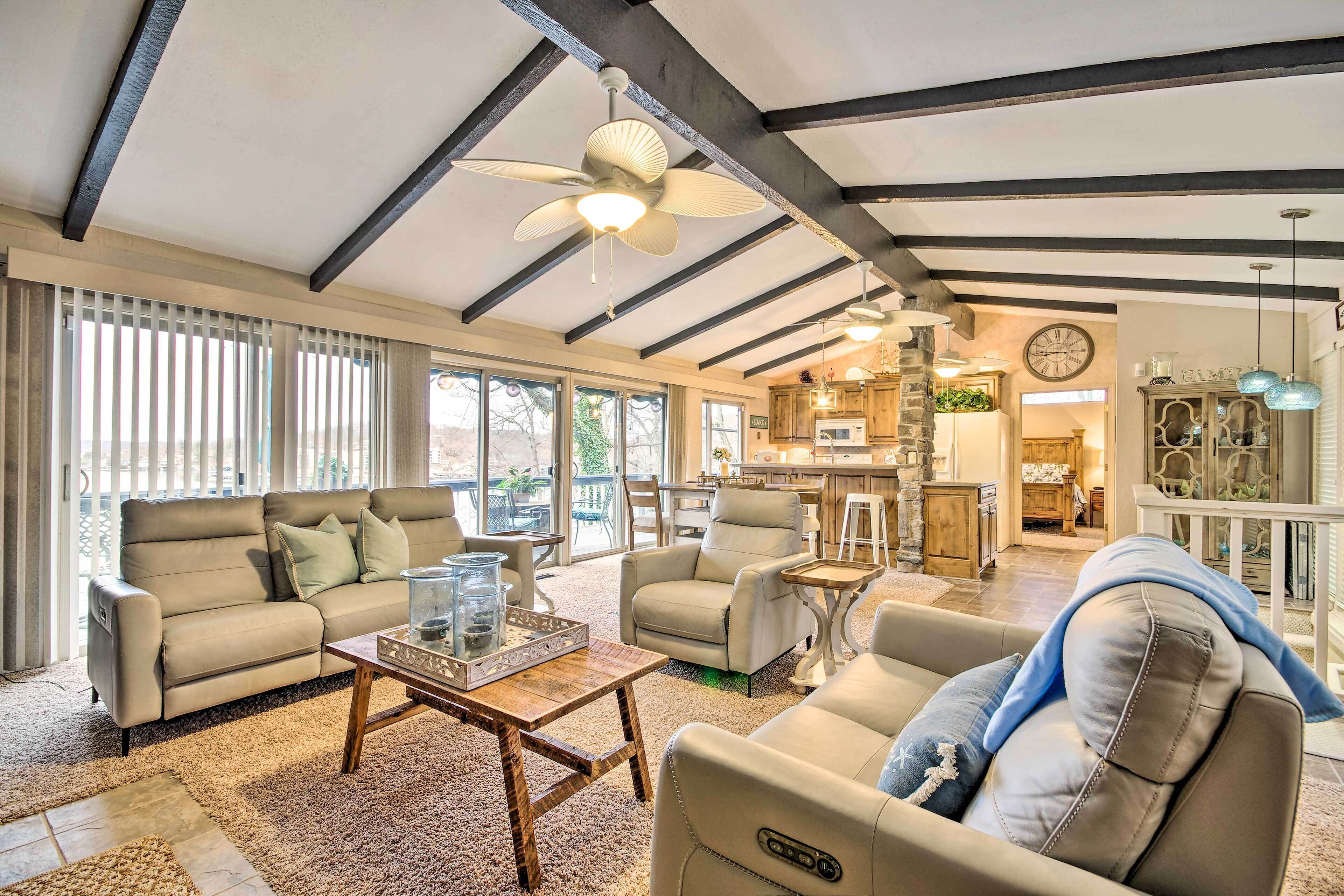 Waterfront Lake Ozark Home w/ Deck & Grill!