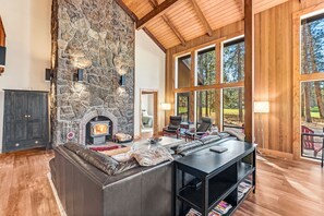 Interior - Opulent home with fairway view, fireplaces, huge deck, & hot tub (Black Butte Ranch)