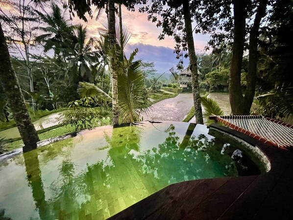 Outdoor pool, an infinity pool
