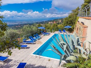 Pool - Cosy apartment for 4 guests with WIFI, pool, TV, terrace, pets allowed and panoramic view (Lamporecchio)