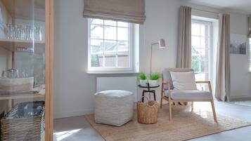 TV, lareira, aparelho de som