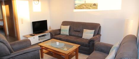 TV, DVD player, aparelho de som