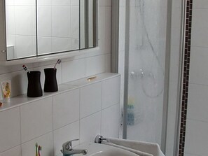 Shower, hair dryer