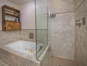 Bathtub, hair dryer, towels