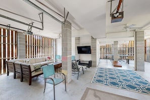 TV, foosball, table tennis