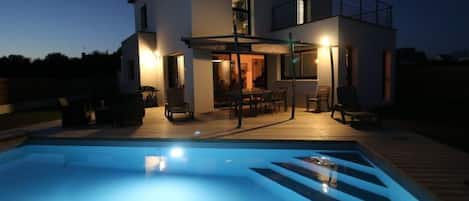 A heated pool