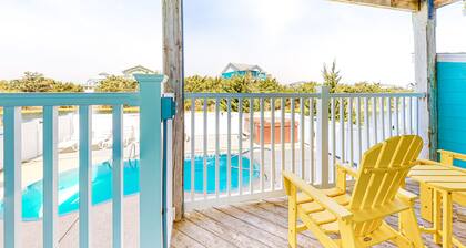Kinnakeet Shores home with private pool, hot tub, game room & ocean view