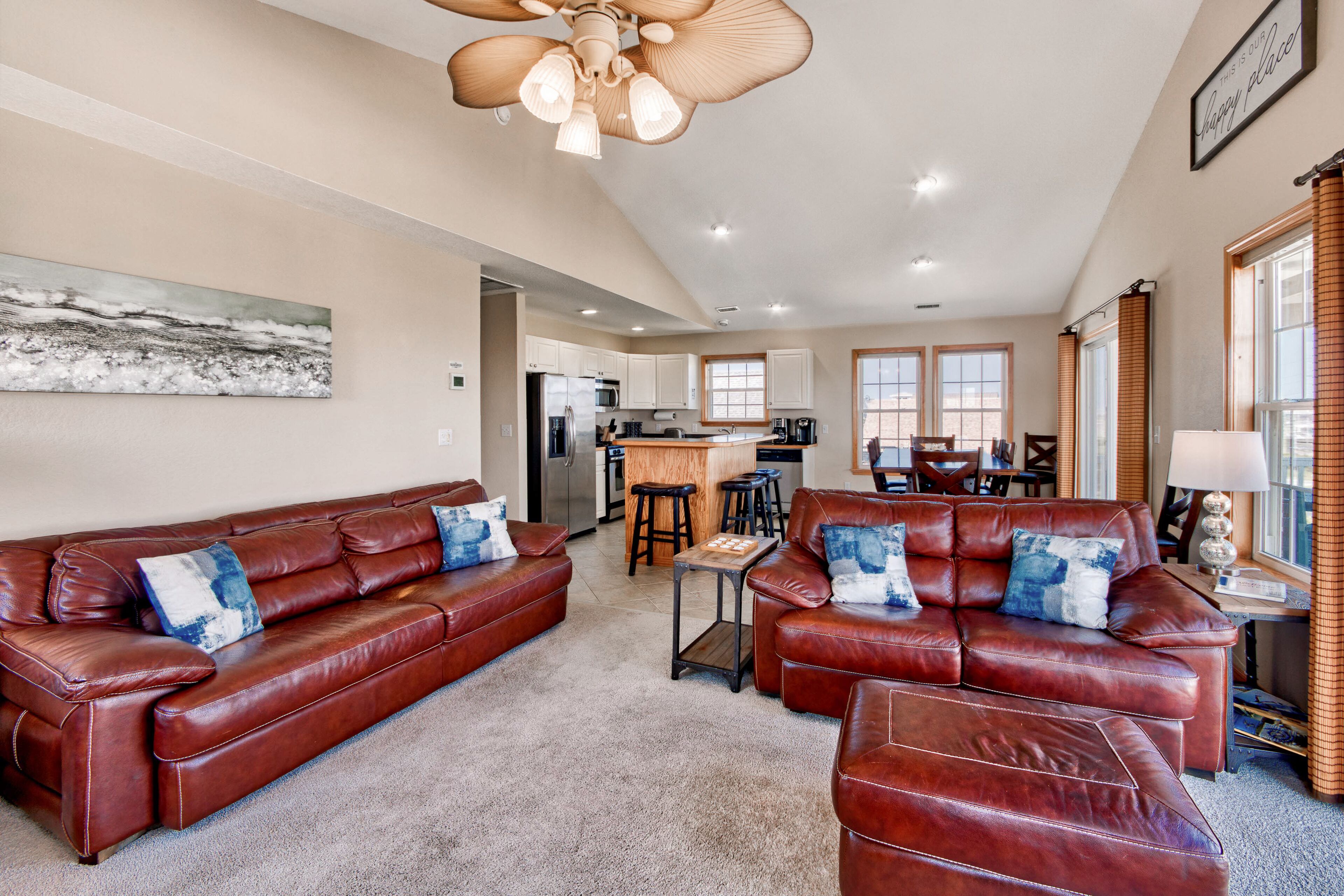 Dog-friendly home with hot tub, sunset sound view, & game room