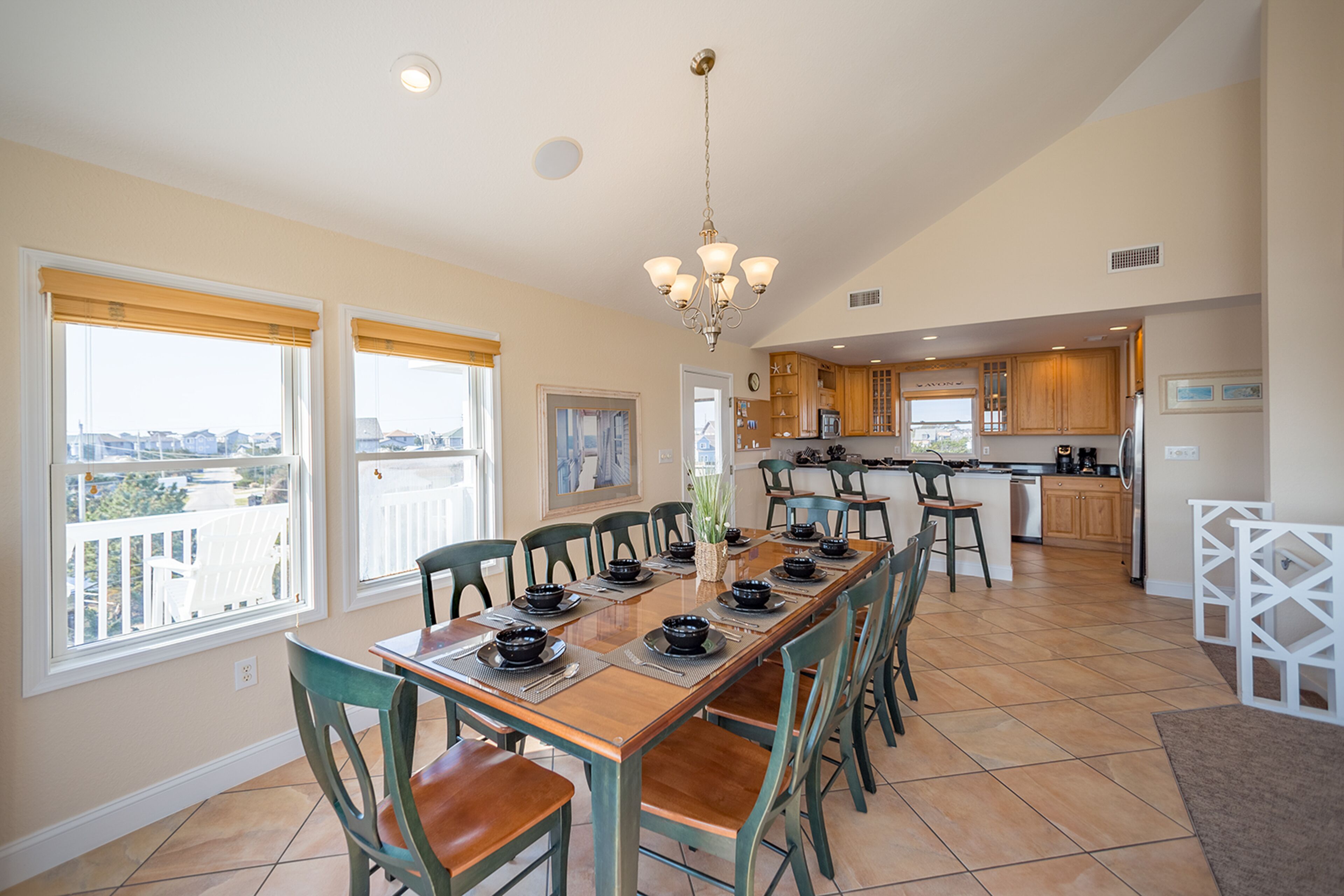 Semi-oceanfront home with private pool, hot tub, ocean view, central AC & decks