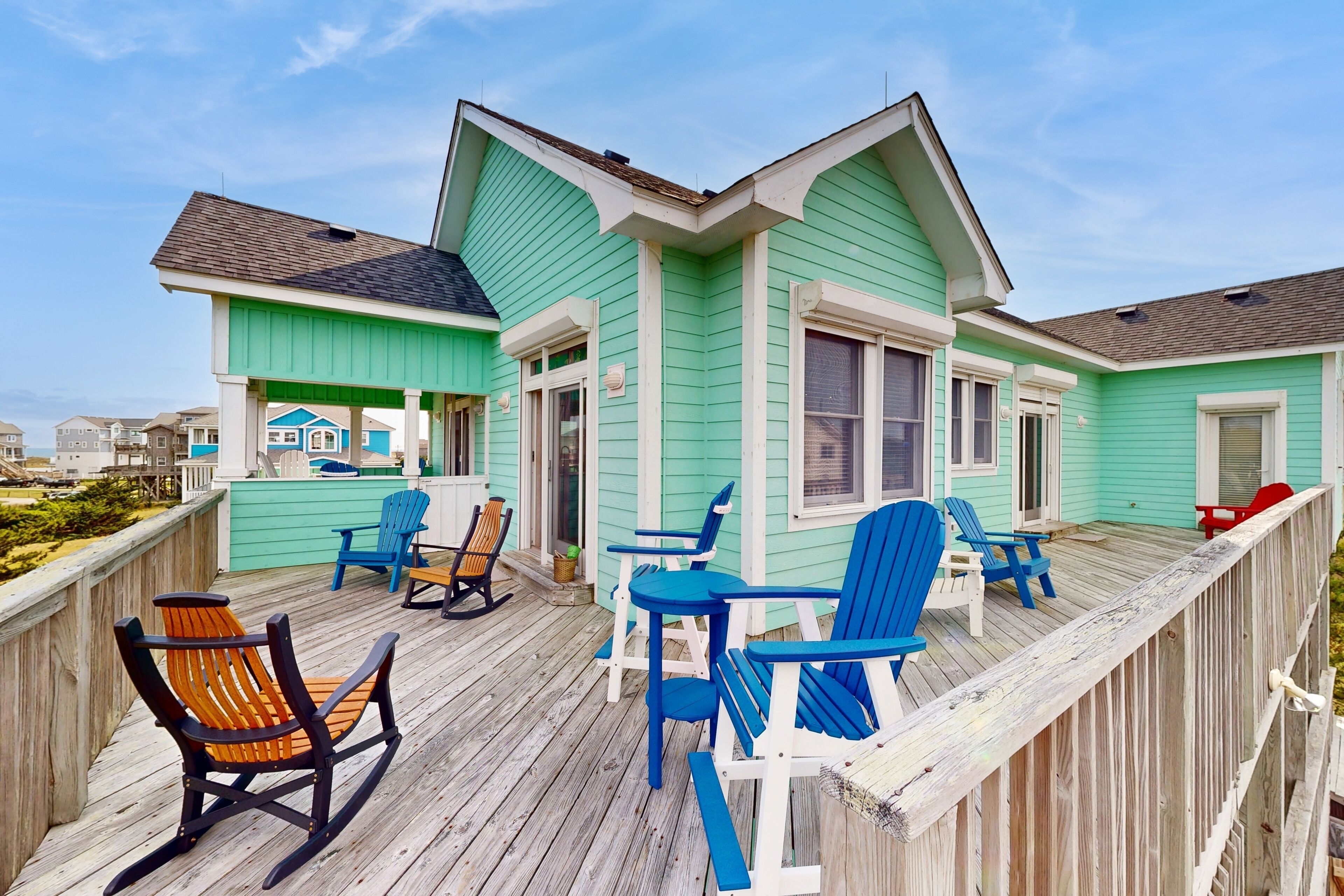 Large house steps from the beach with pool & private hot tub - dog-friendly