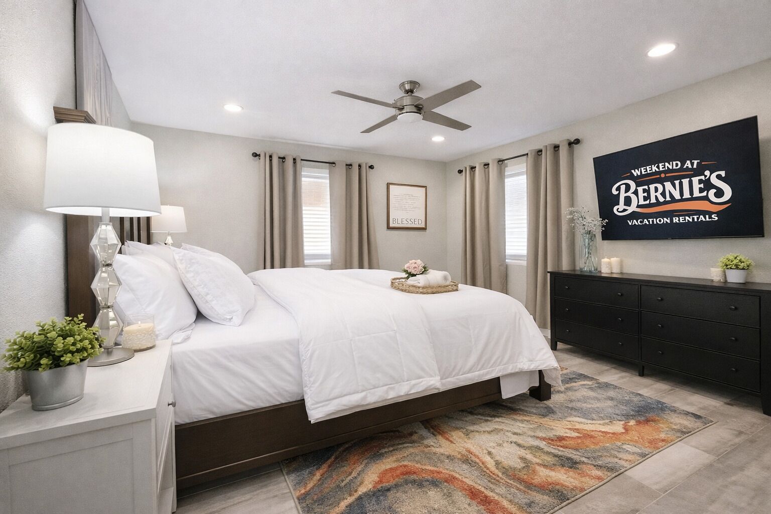 3 bedrooms, iron/ironing board, free WiFi, bed sheets