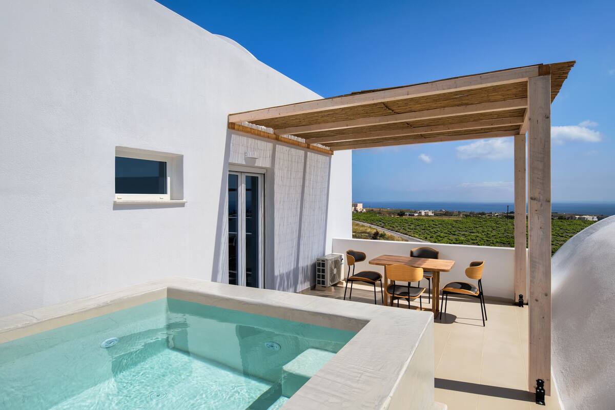 Aelia Suite, Sea View & Outdoor Hot Tub | Terrasse/patio