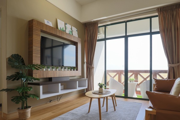 Comfort Apartment, 2 Bedrooms, Pool Access | Living area | 60-inch Smart TV with digital channels, Netflix, table tennis
