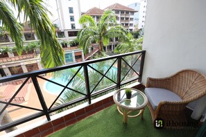 Comfort Apartment, 2 Bedrooms, Pool Access | Terrace/patio - Mahkota Jonker Melaka By I Housing (Malacca City)