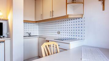 Fridge, oven, stovetop, coffee/tea maker