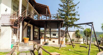 Villa "In the Green" of Etna with Sea View, Pool, Wi-Fi, Terrace & Garden