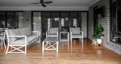 This unique modern home offers the perfect space for your holiday experience.