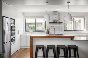 Microwave, stovetop, dishwasher