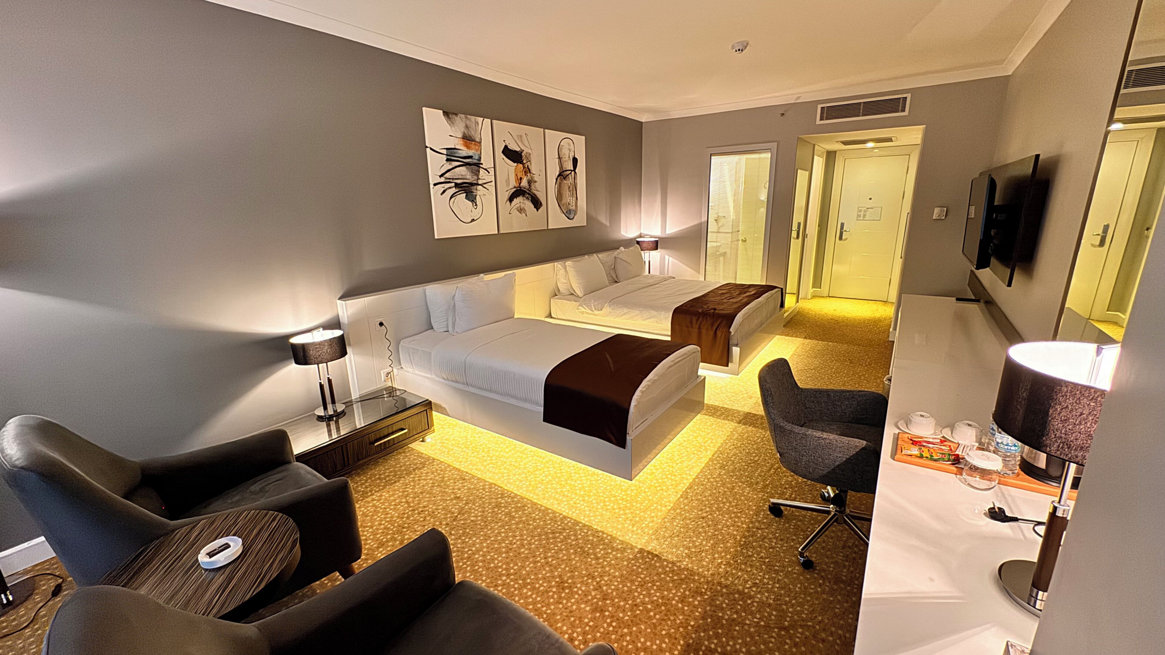 Chambre double | Rideaux d’obscurcissement, système d’insonorisation