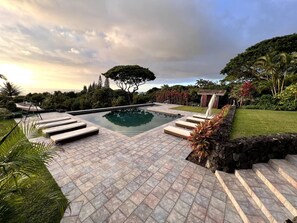 Outdoor pool - Entire Gated Estate w/ Lap Pool Ocean View AC in DT Kona (Kailua-Kona)