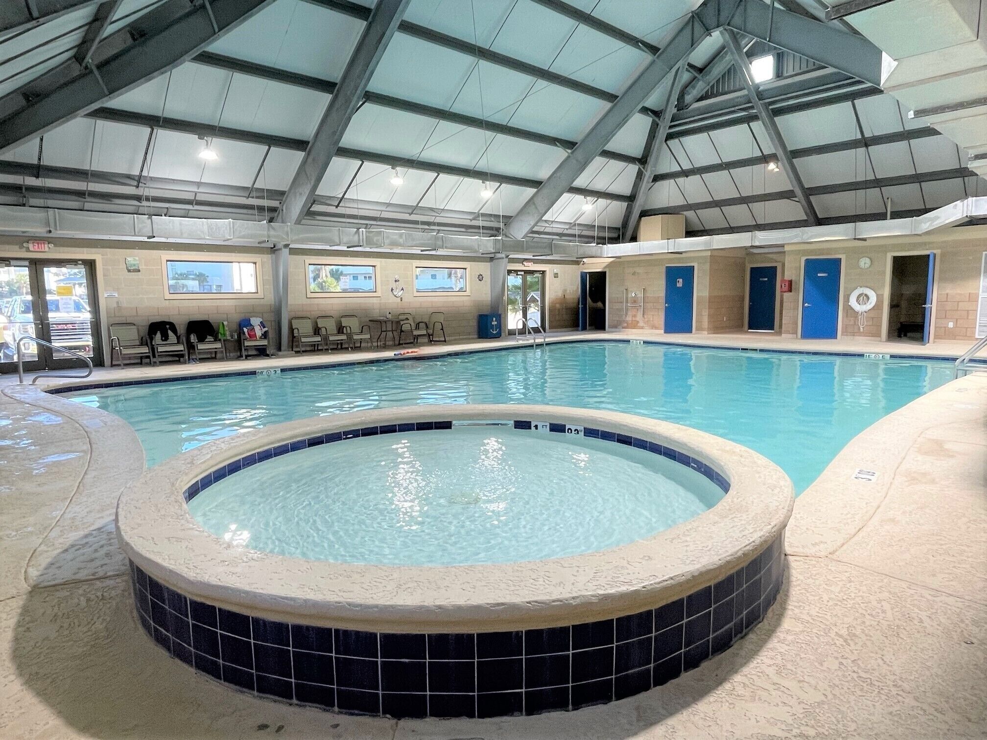 Indoor pool, a heated pool
