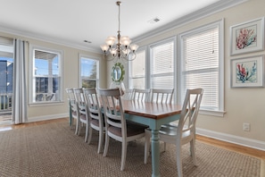 Dining - Steps from Beach 6BR Home w/ Pool & Elevator in Garden City Beach (Garden City Beach)