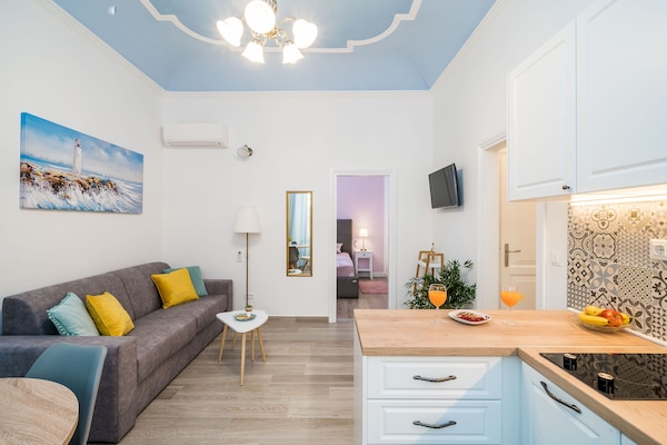 Living room with kitchen