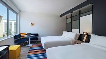 aloft, Room, 2 Queen Beds | Down duvets, pillow-top beds, in-room safe, iron/ironing board