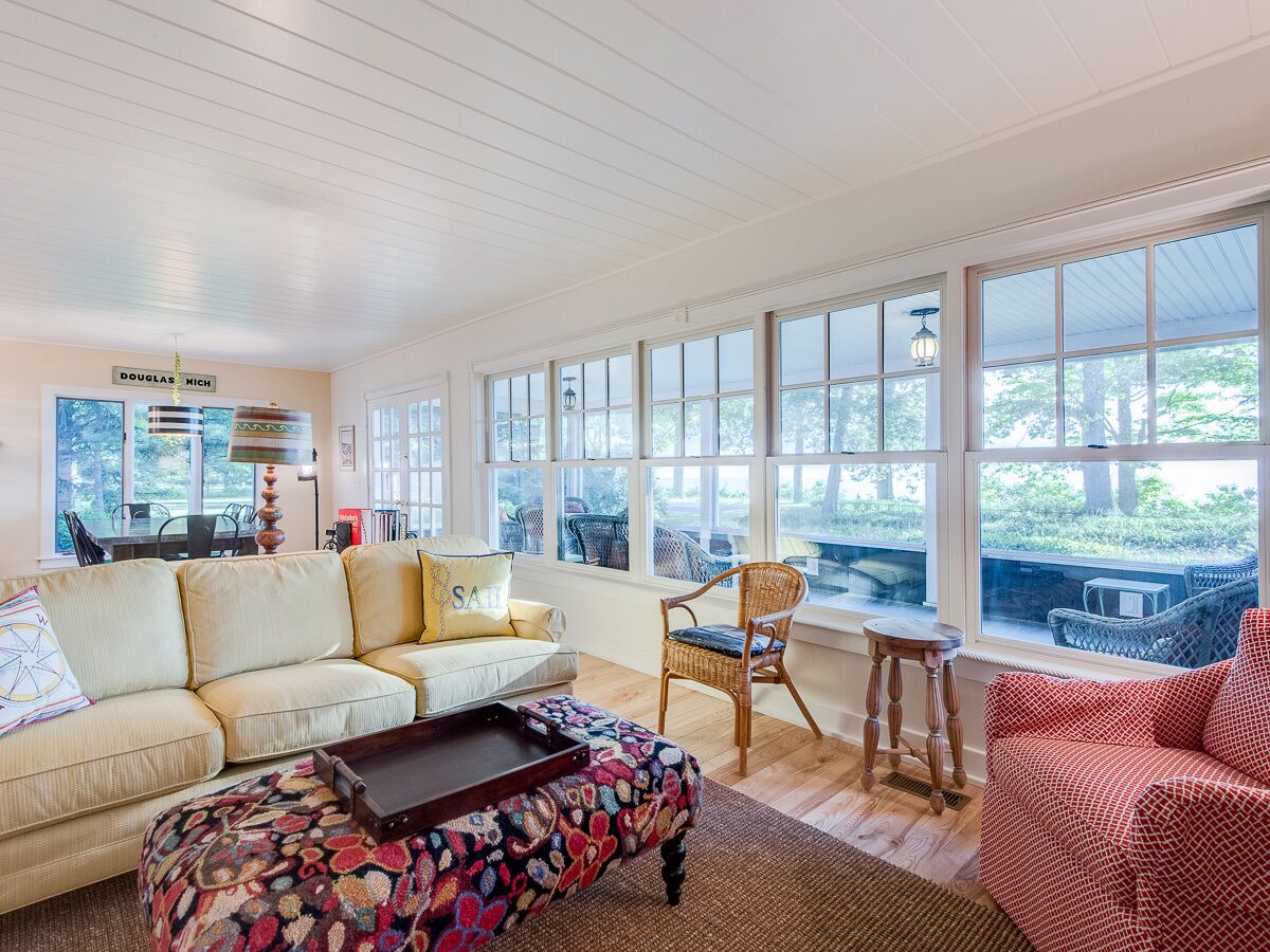 Knotty Pine | Secluded Woodland Retreat Overlooking Lake MI, w/ Fenced-In Porch