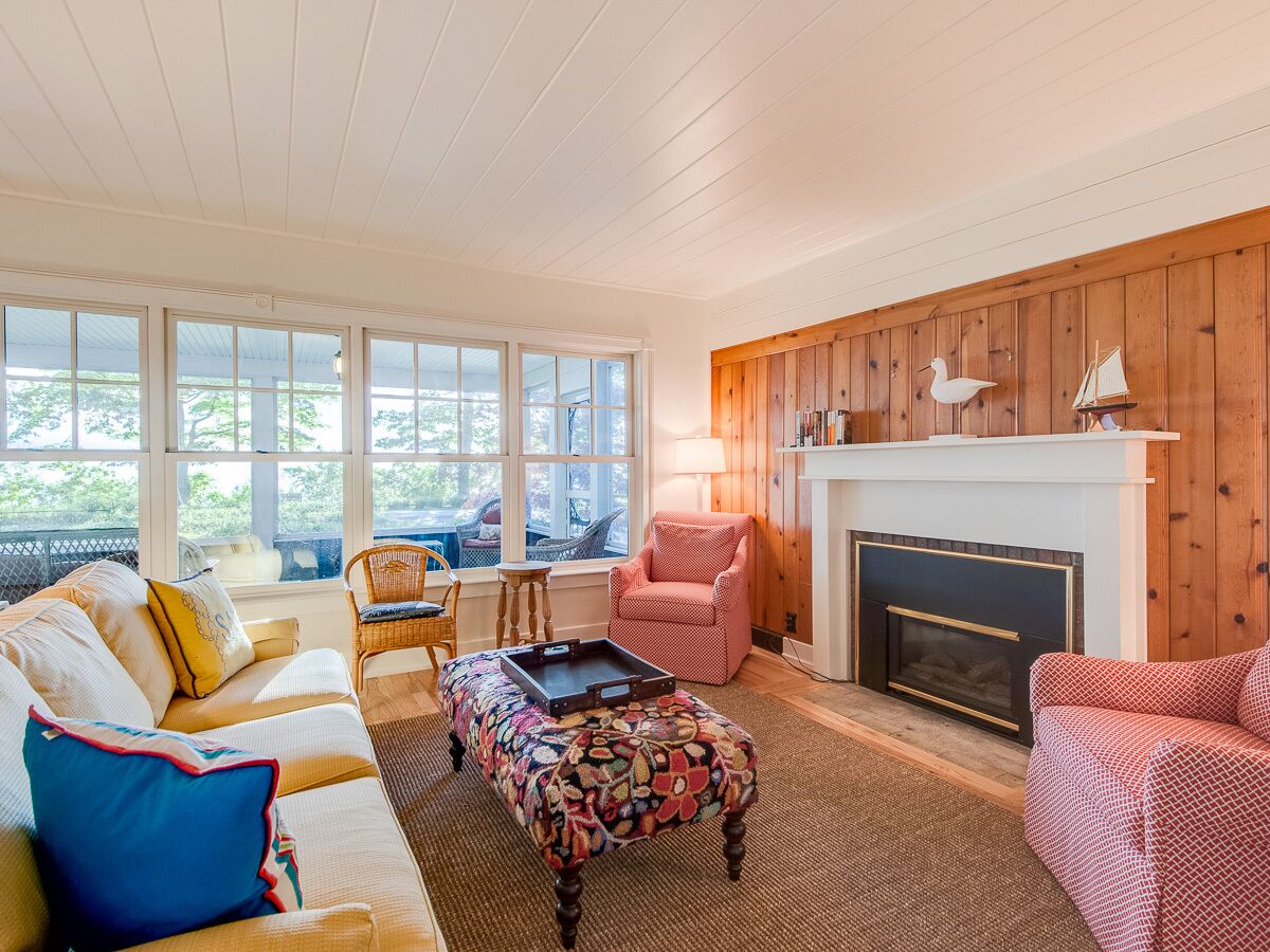 Knotty Pine | Secluded Woodland Retreat Overlooking Lake MI, w/ Fenced-In Porch