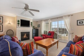 TV, fireplace, DVD player