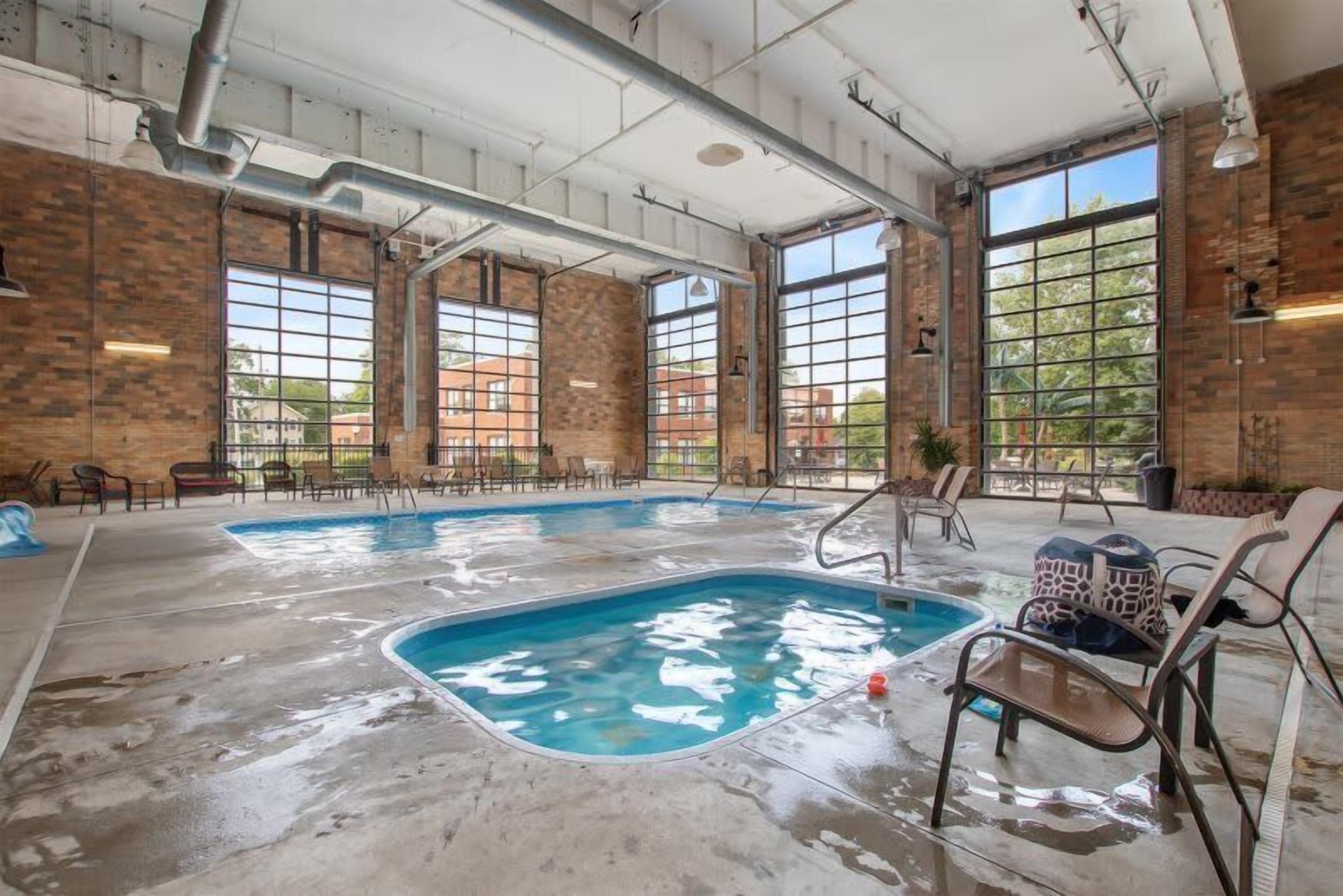 Indoor pool, a heated pool