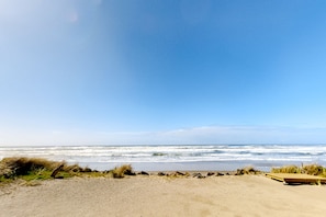 Na praia