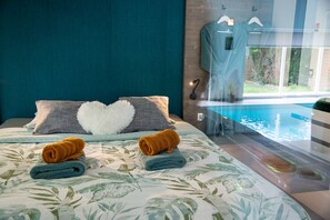 Romantische suite, privébadkamer, uitzicht op tuin