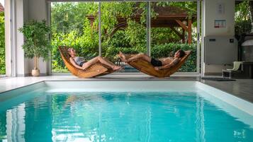 Romantic Suite, Private Bathroom, Garden View | Indoor pool