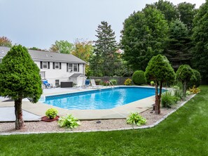 Piscine extérieure, piscine chauffée