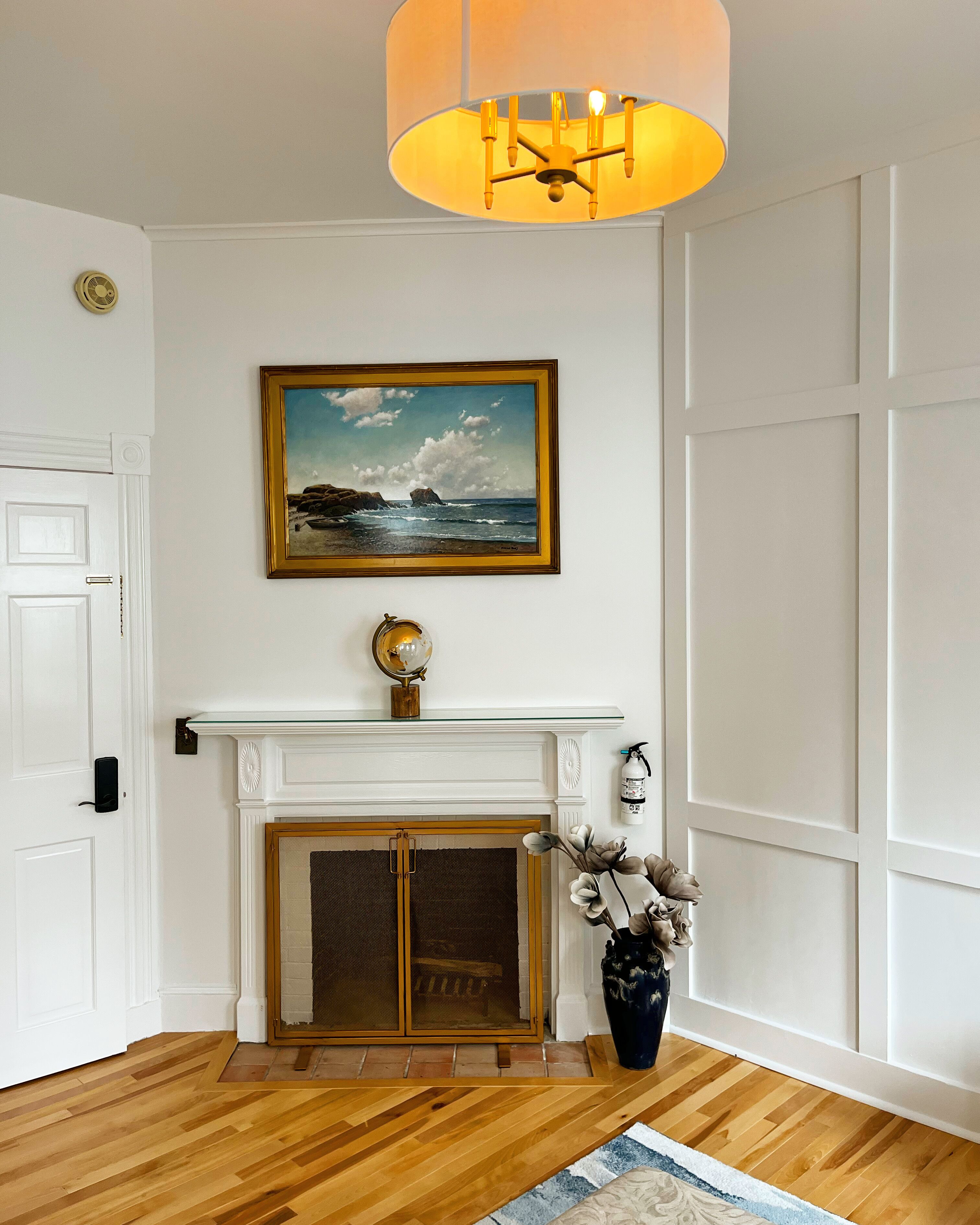 signature room, king bed with fireplace | living area | 32-inch flat-screen tv with cable channels, tv, streaming services