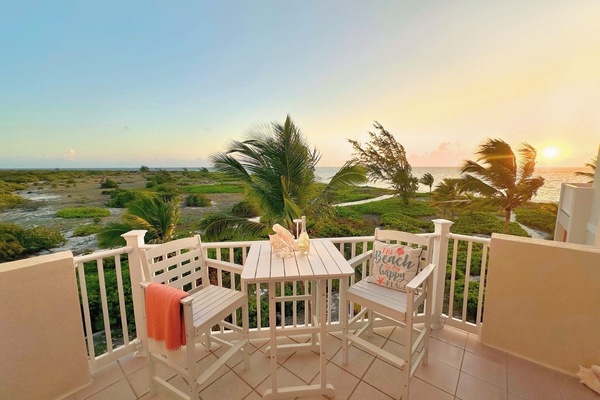 Perfect spot to enjoy your morning coffee. (New Patio Set as of June 2025).