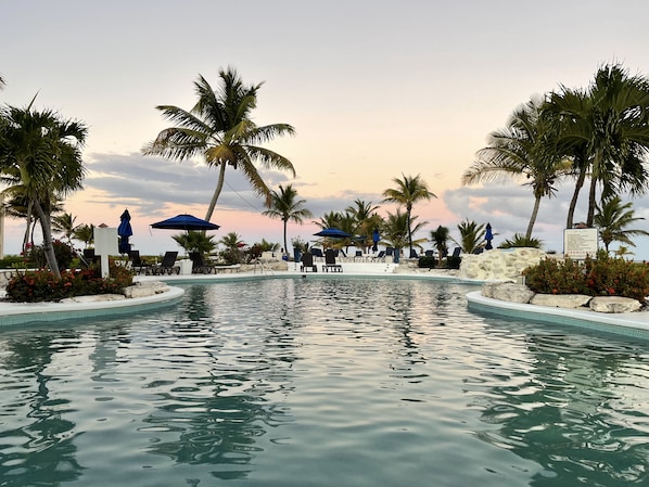 Outdoor pool, a heated pool