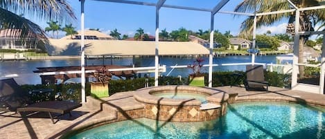 Outdoor pool, a heated pool