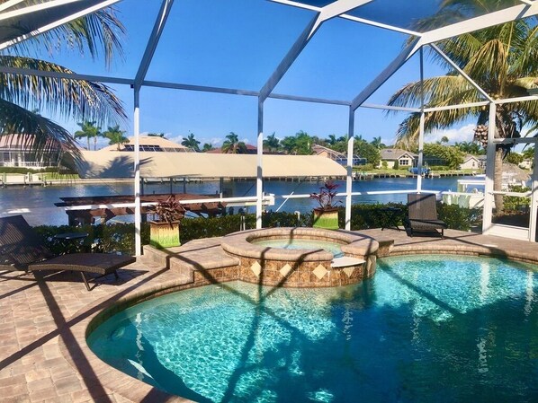 Outdoor pool, a heated pool