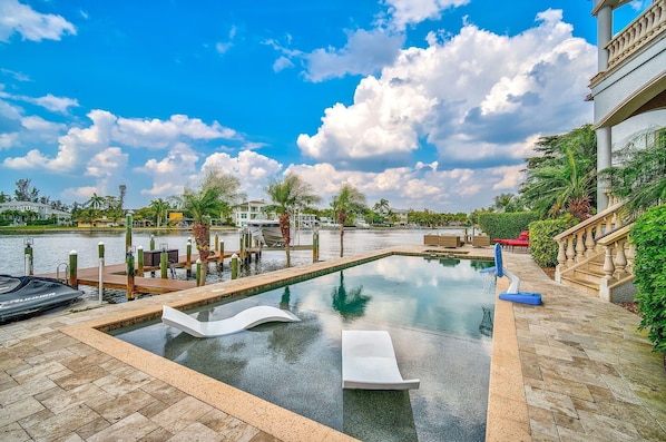 A heated pool