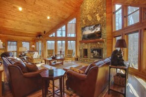 TV, fireplace, offices